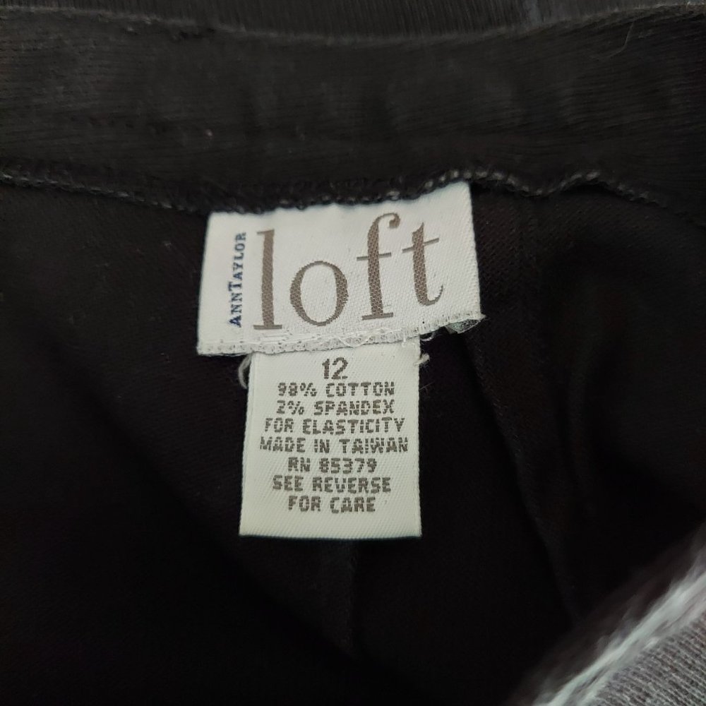 ☆☆SOLD☆☆ Ann Taylor LOFT Women's Black Micro Corduroy Mini Skirt - Picture 3 of 4